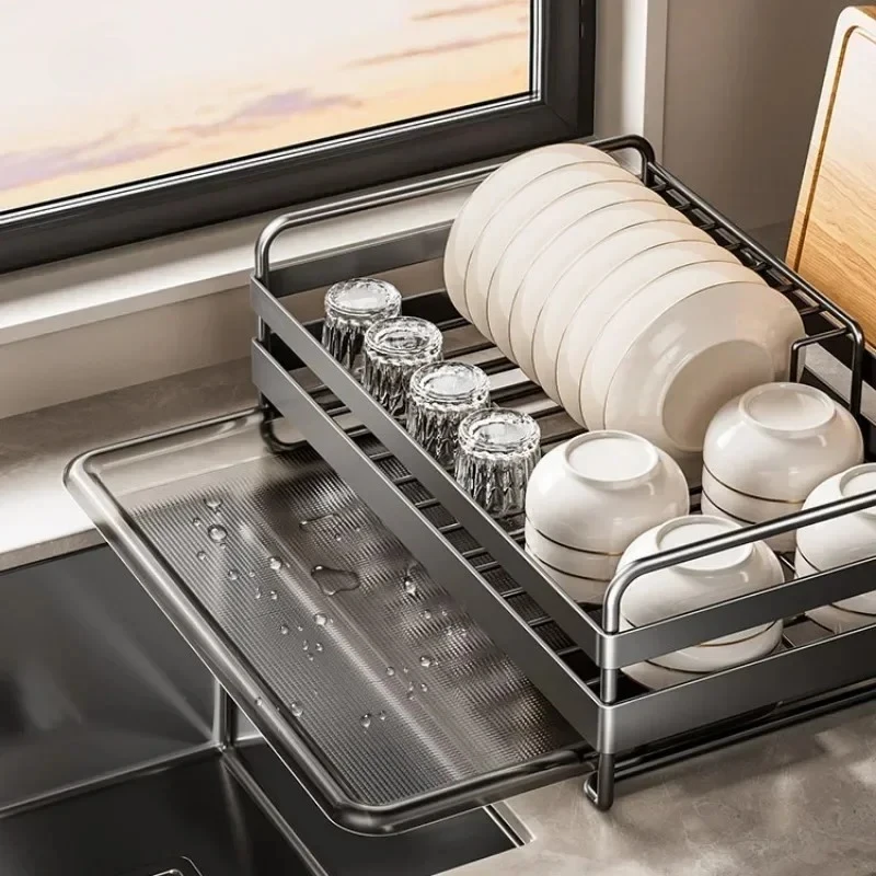 

Customizable Stendino per piatti da cucina multifunzionale in acciaio inossidabile 304 Portaoggetti da appoggio Scaffale per ste