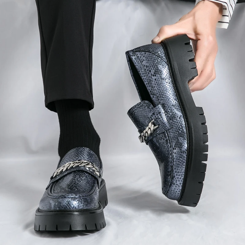 STleargSHEN-Chaussures en cuir décontractées pour hommes, mocassins coordonnants, chaussures provoqué à enfiler, chaussures d'affaires formelles, chaussures de mariage, tennis d'extérieur