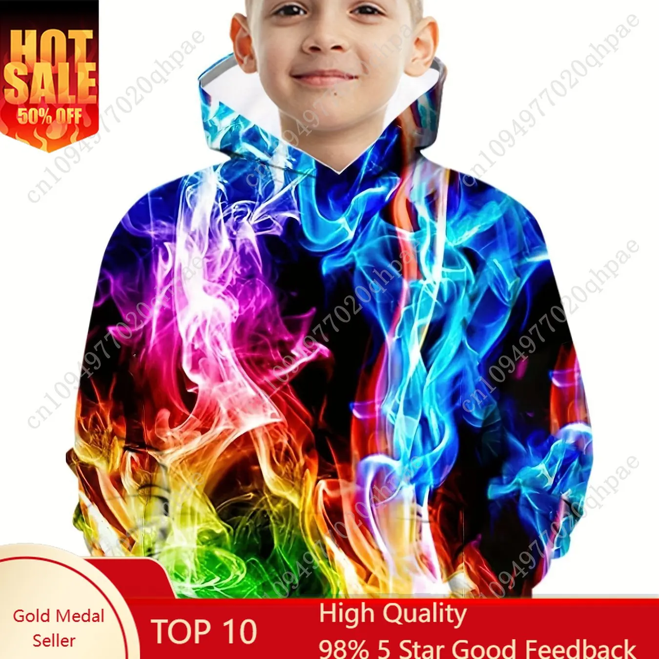 

Children's Clothing Hoodies Girl Clothes Long Sleeve Flame Print Casual Kids Summer Autumn Clothes Top Outdoor Kids Clothes Boys