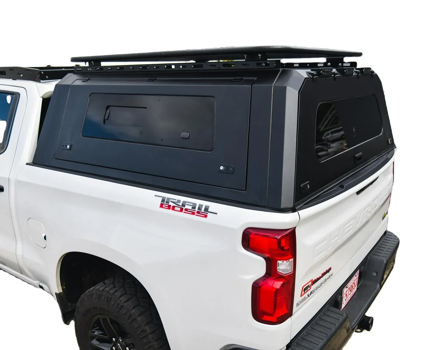 

4x4 offroad Waterproof aluminum Hardtop Canopy Pickup Truck Topper Camper side steps For Chevrolet Silverado