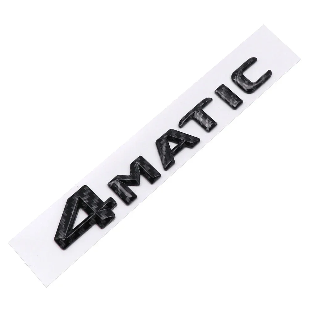 Carbon Fiber Car Side Emblem Rear Trunk Badge Sticker for Mercedes Benz 4MATIC W251 W203 W204 W205 W210 CLA GLE SLK C63 G500 G63 view 2