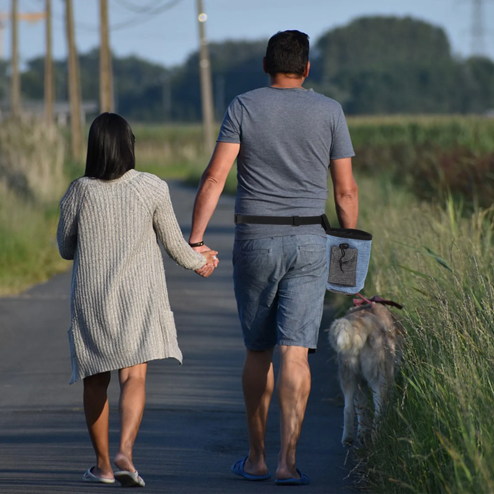 

Dog Treat Pouch Portable High-Grade Polyester Outdoor Training Bag Large Capacity Snack Storage for Dog Walking