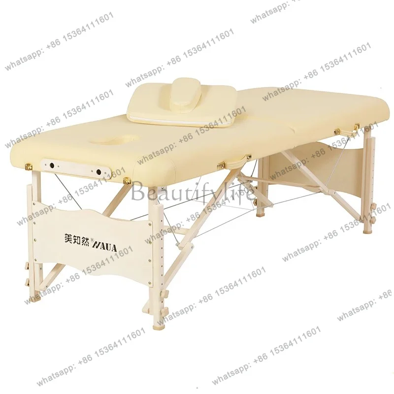 LSFold Portable Massage Table Cervical Spine Eyelashes SPA Massage Bed Minimalist Tattoo Lettino Per Massaggi Salon Furniture