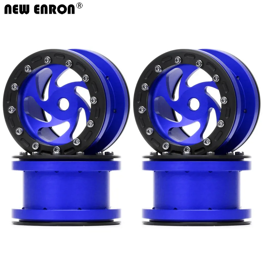 Aro de roda Beadlock de alumínio de 2,2 POLEGADAS para carros 1/10 Rc para adultos Axial SCX10 II Wraith RBX10 Ryft