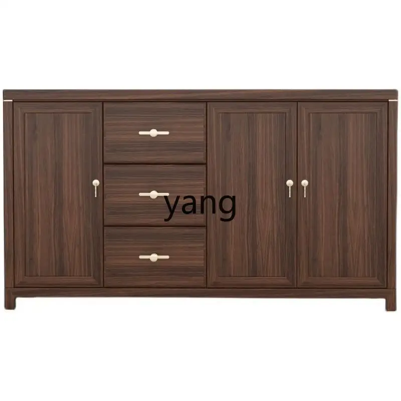 

LMM new Chinese side cabinet solid wood living room storage modern simple wall side cabinet