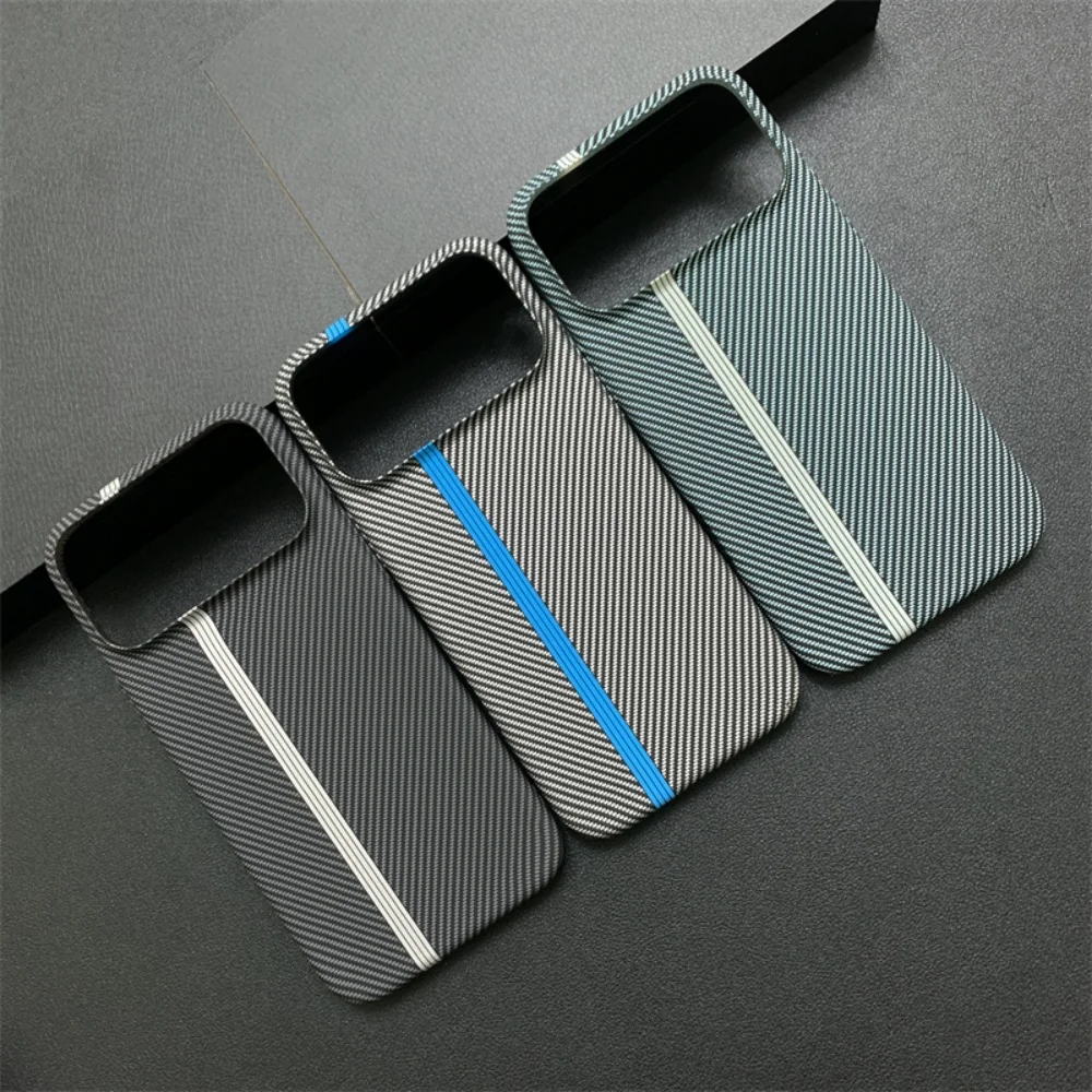 Custodia antiurto per PC in fibra di carbonio modello traccia di fascia alta per iPhone 17 16 15 14 13 12 11 Pro Max Cover per telefono per 16 17 Pro