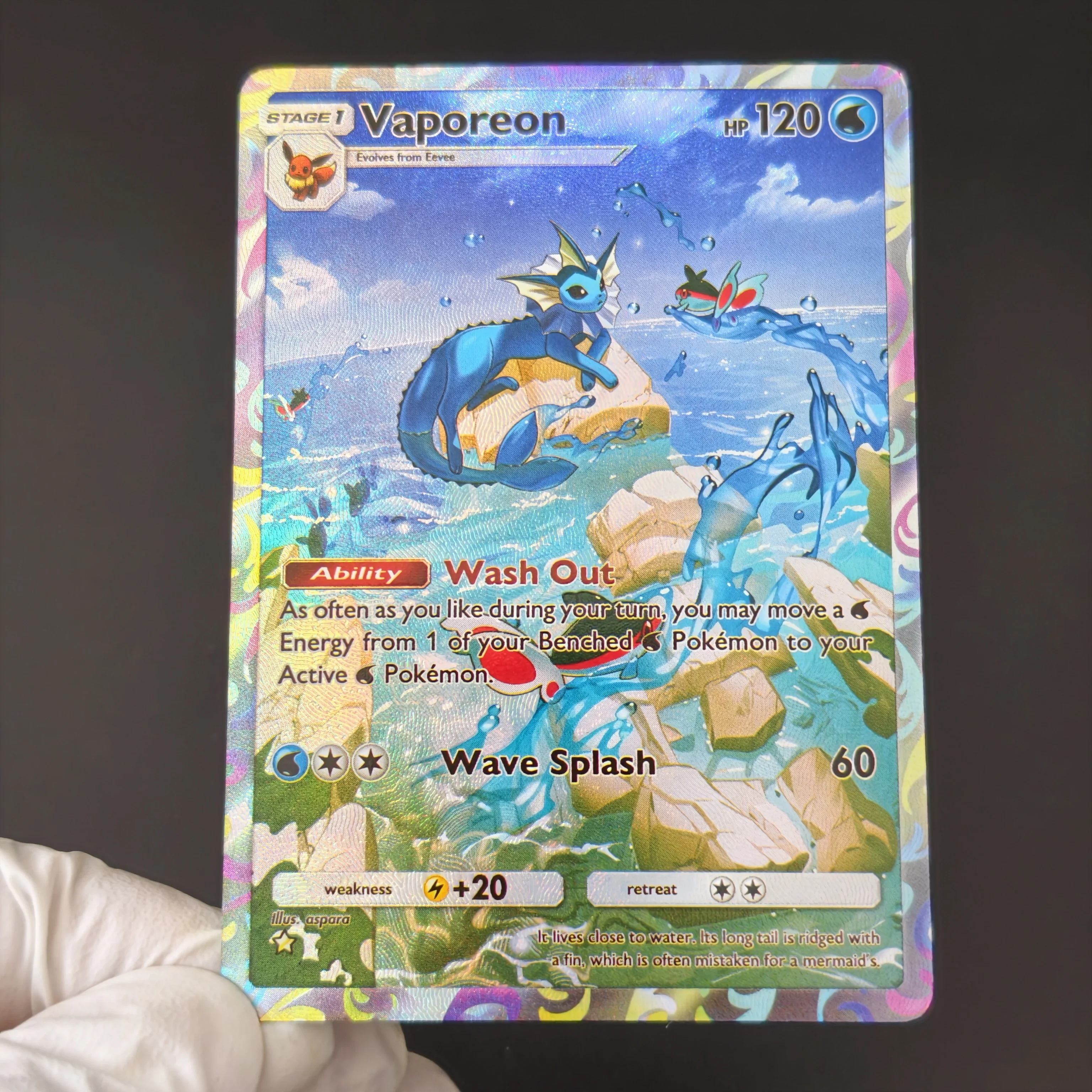 HOT PTCG Proxy Card Pocket Eeveelution Self Made Pokemon Leafeo Vaporeon Flareon Glaceon Sylveon EX Colorful Flash Textured Card