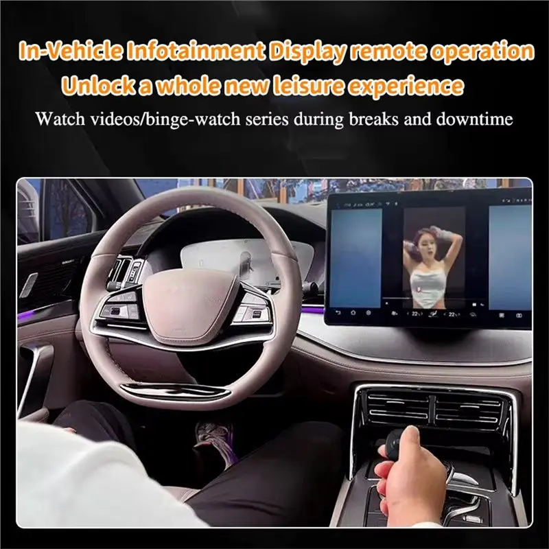 Trackball Finger Ring Mouse 2.4G+ Bluetooth Wireless Remote Control For Short Video/PPT/Vehicle Display Screen A-A32R