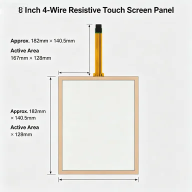 182*141mm 182*140.5mm ST-08004 8 inch Touch Screen Digitizer Display Replacement Panel