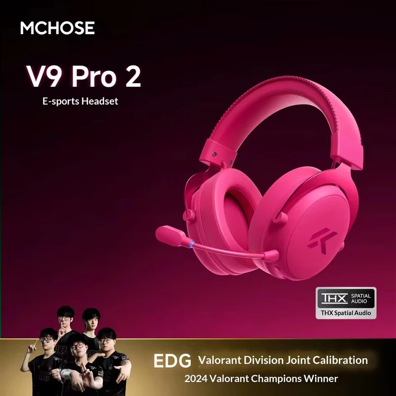 MCHOSE V9 Pro 2 E-sports  Wireless Gaming Headset 4-Mode THX Spatial Audio 53mm Driver Over-Ear 300h Battery EDG Co-Tuned