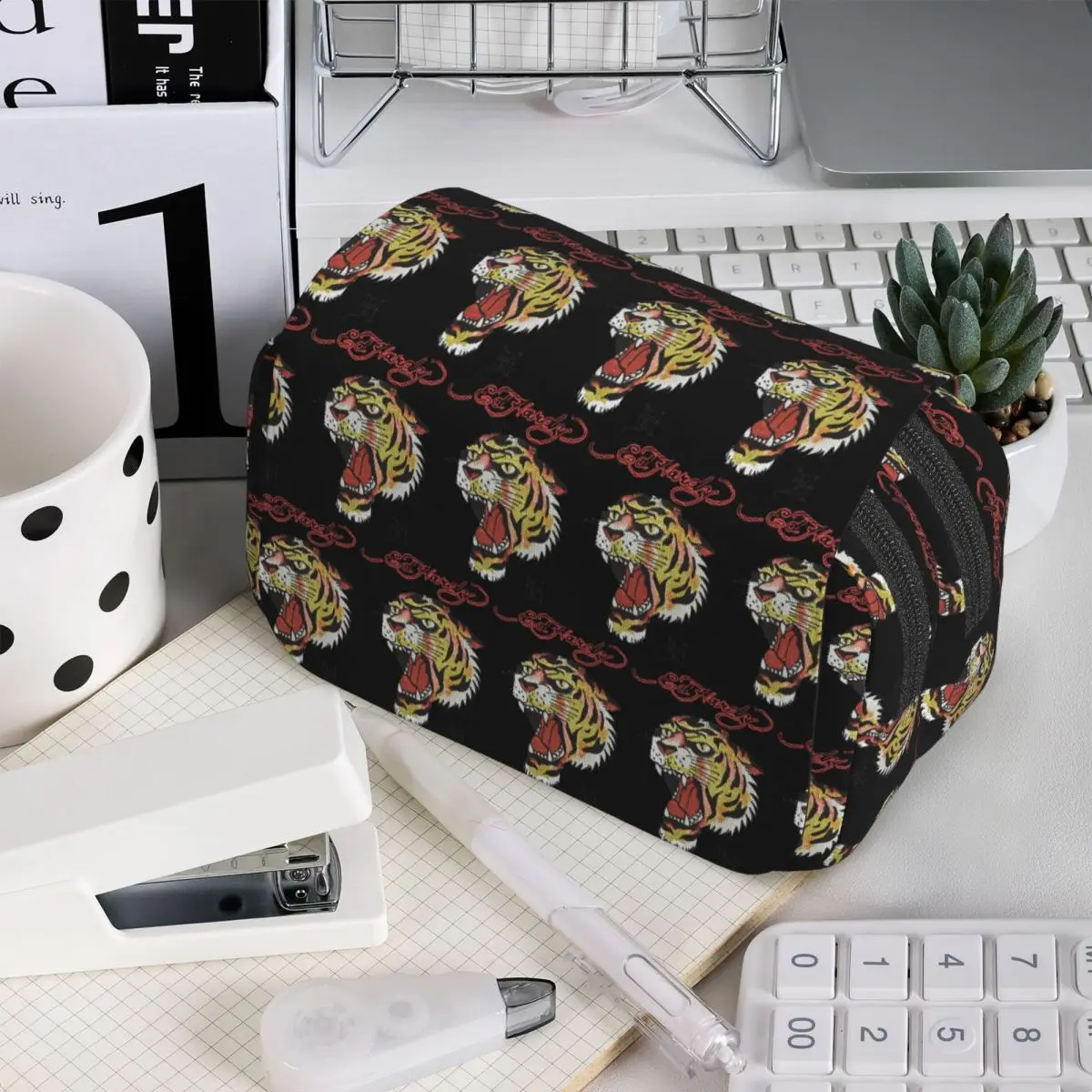 The First Incarnation Of Tattoo Ed Hardy Pencil Case for Students School Pen Box Pencil Bag Stationery Supplies Pen Holder Bag