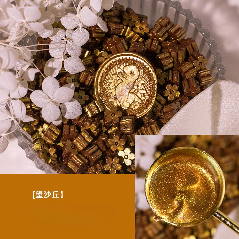 60 stks/zak Flash Parelmoer Sakura Lakzegel Stempel Kralen DIY Envelop Huwelijksuitnodiging Oude Zegel Wax Stempel Maken Gereedschap