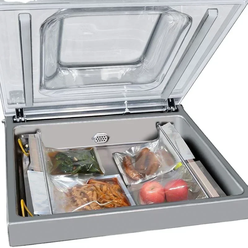 

Semi automatic vacuum packaging machine, suitable for vacuum preservation of food, vegetables, meat, and marine food