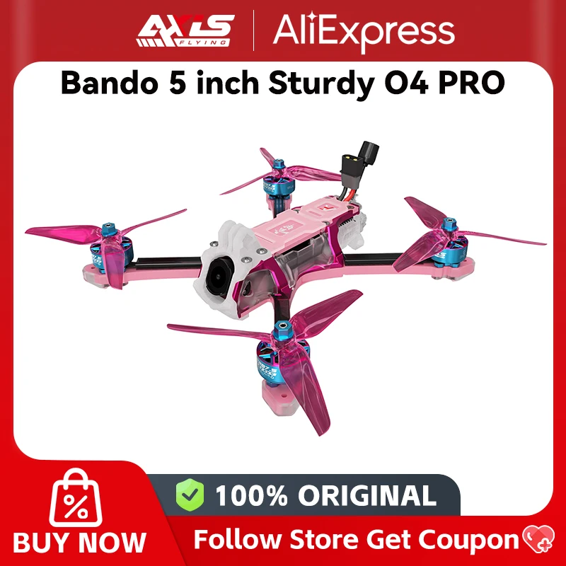 Axisflying Bando 5 inch FPV O4 Pro Sturdy Racing Drone Freestyle GPS H743 Pro FC BANDO 2207.5 1960KV (6S) Frame True X - image 1 of 3