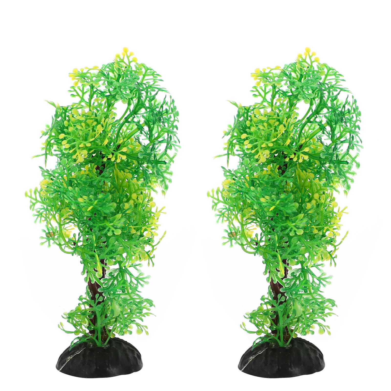 

2pcs Lifelike Artificial Water Plants Premium Fish Tank Decorations Aquarium Accessories Plastic Aquatic Plant Tree Model