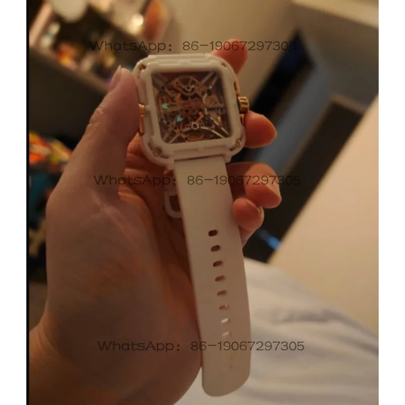Mechanical Ceramic Mechanical Watch Double-sided Hollow Women's Watch, Birthday Gift