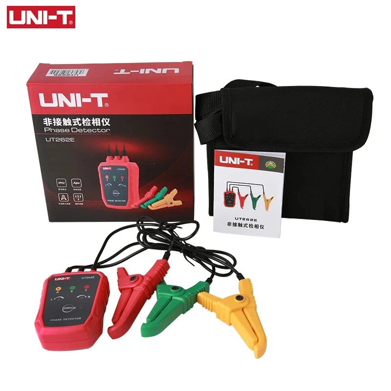 UNI-T Non-Contact Three Phase Detector UT262E Rotation Tester Phase Sequencer Breaker Finder 70V-1000V AC LED Buzzer Indication