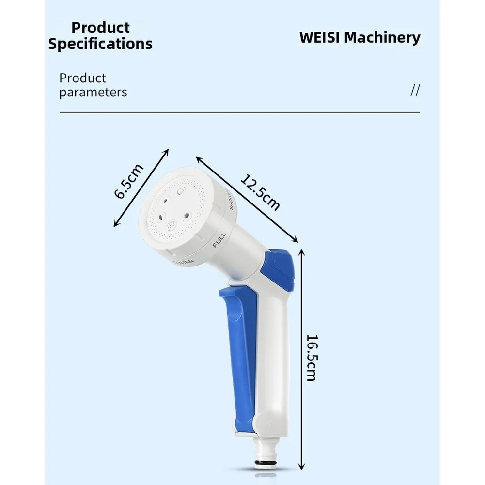 Car Wash Tool Garden Water Spray Compact Structure Six Spray Modes Abs Plastic Build Easy Connect Hose Sprayer