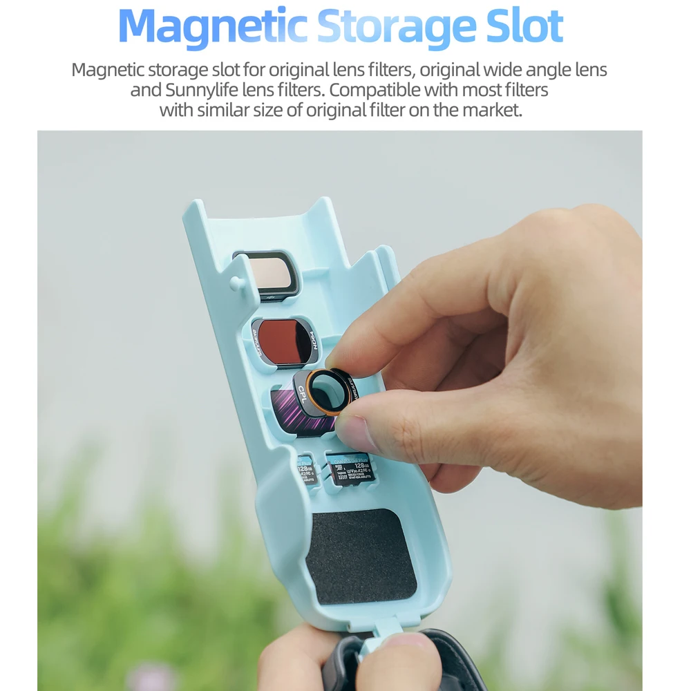 Sunnylife For DJI Osmo Pocket 3 Protective Case Camera Lens Screen Protector Anti-fall Flip Cover Quick Release Case Accessories