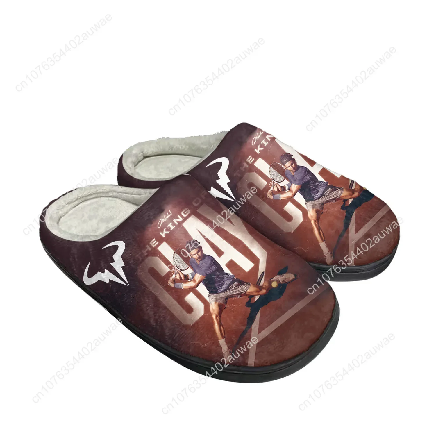 Rafael Nadal tennis player Home Cotton Slippers Mens Womens Plush Bedroom Casual Keep Warm Shoes Indoor Customized Shoe