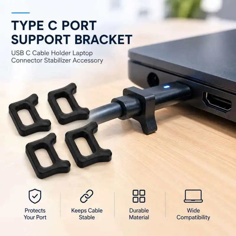 Type C Port Support Bracket USB C Cable Holder Laptop Connector Stabilizer Accessory