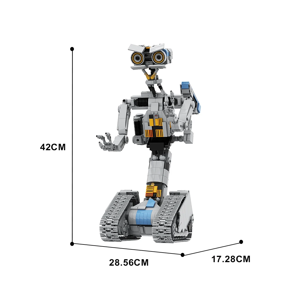 MOC Johnnyed 5 Robots Model Brick Shorted-Circuits Military Emotional Robot Building Block Kit Toys For Adult Gifts