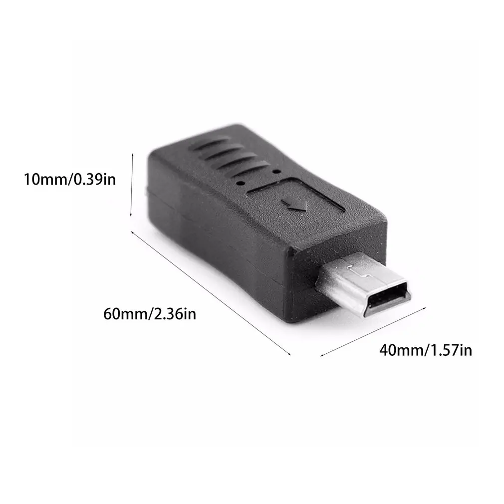2 STKS Zwart Micro USB Female naar Mini USB Male Adapter Oplader Converter Adapter Dropshipping Groothandel
