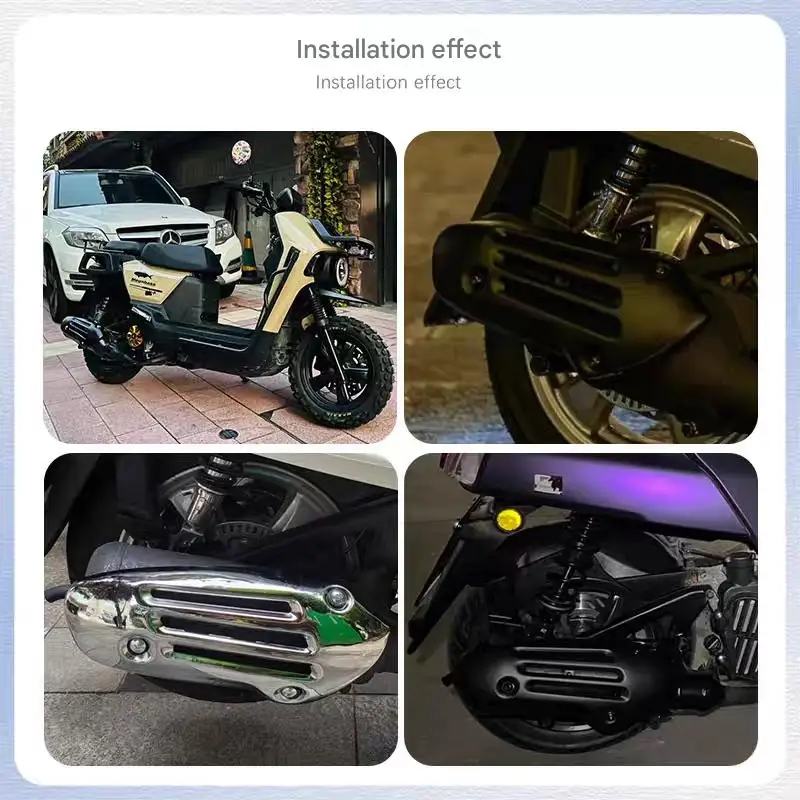 Exhaust Pipe Cover Retro Plated Heat Insulation Anti-Scald Protective Cover For SYM 4MICAEP 125