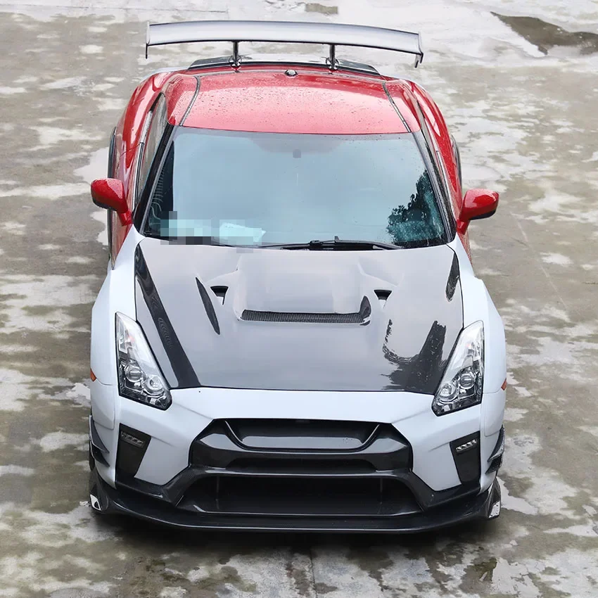 Auto Parts Vari Style Carbon Fiber Bonnet Hood For GTR R35 Body Kit 2008-2016 4
