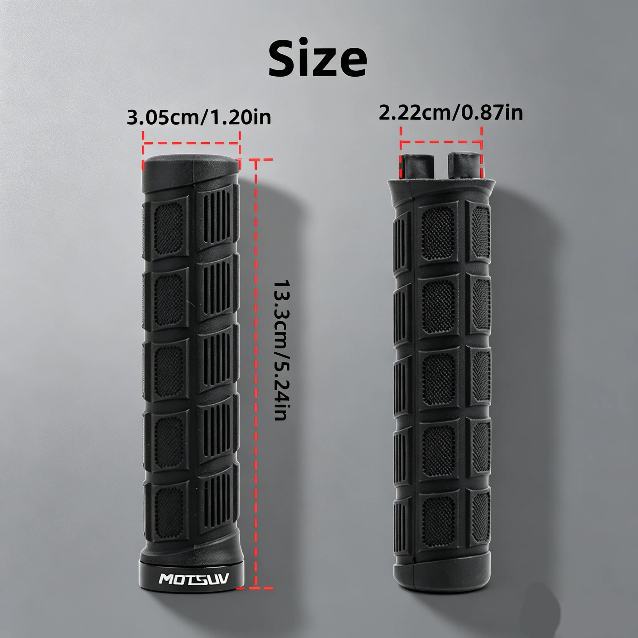 MOTSUV Bicycle TPE Handle Guard with Locking and Anti-Slip Rubber Straight Tube Mountain Bike Rubber Sleeve Bike Grip Handle Cyc