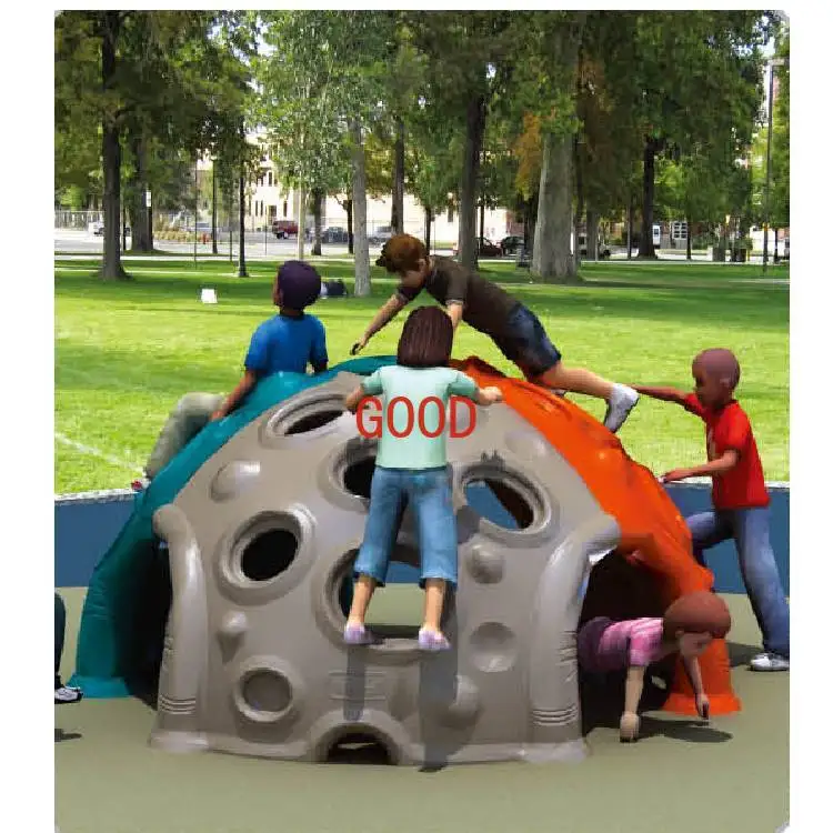 Marco de escalada de plástico para niños, cúpula trepadora para exteriores