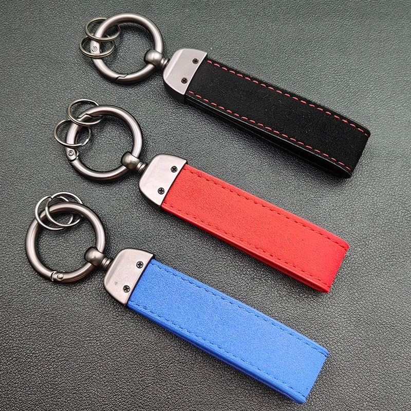 Suede Leather Car Logo Keyring BMW M Keychain Key Chain Ring For BMW M E46 E90 E60 E91 F20 F30 E39 E36 E92 X1 X2 X3 X4 X5 X6 X7