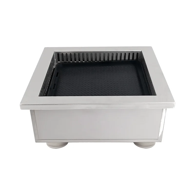 Commercial Smokeless Infrared Grill for Yakiniku, Energy-Saving Korean BBQ Table with Adjustable Heat