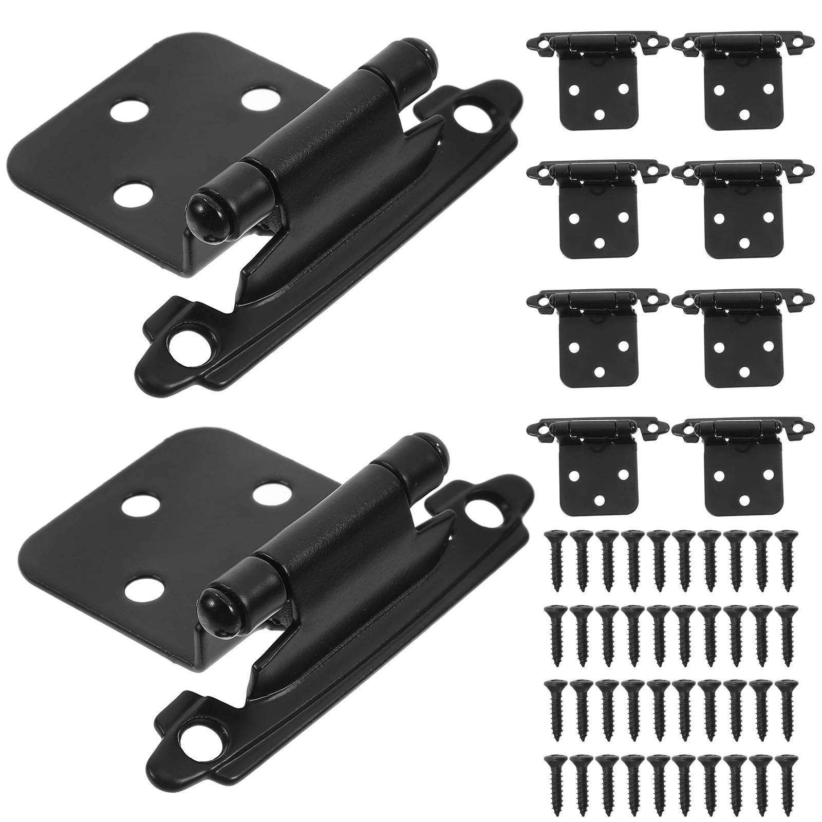 

10 Sets Stainless Steel Cabinet Self Closing Soft Closing Hinges For Kitchen Cupboard Closet Storage Furniture Door Replacement