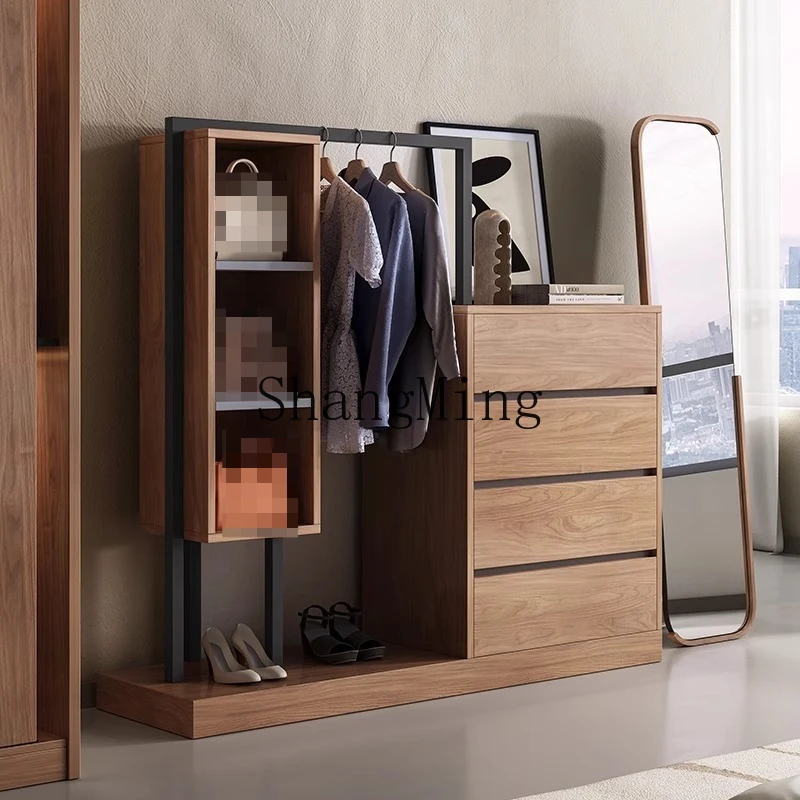 

ZYY simple modern multi-functional floor coat rack household integrated bedroom simple storage combination