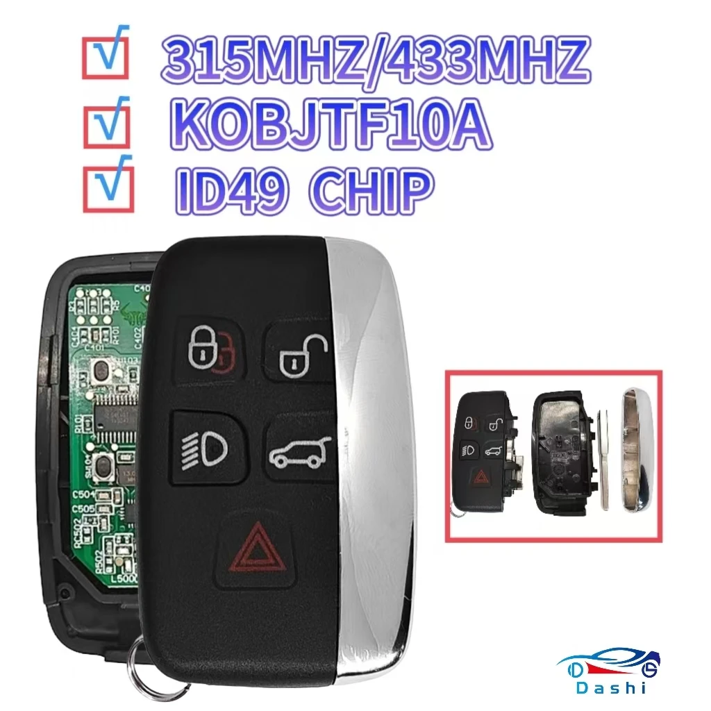 FCC KOBJTF10A  315/433MHz ID49 PCF7953 Chip forCar Remote Key For Land Rover Freelander Discovery 4 Range Rover Sport Evoque