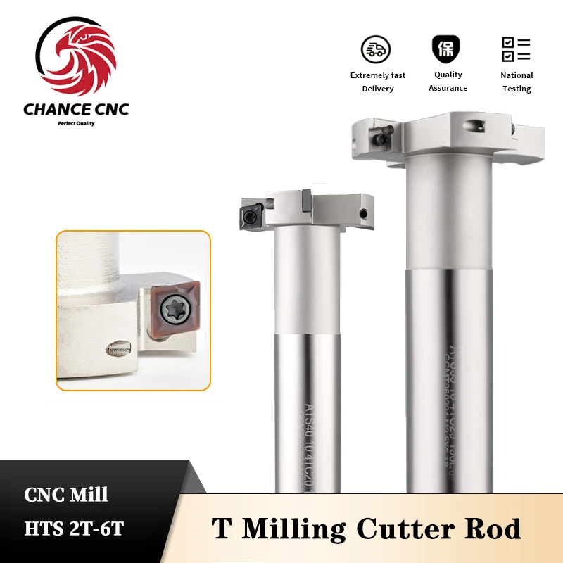 HTS T-Slot Milling Cutters Three-side disc slotted milling cutter CCMT Insert Holder T-groove slot CNC milling machine