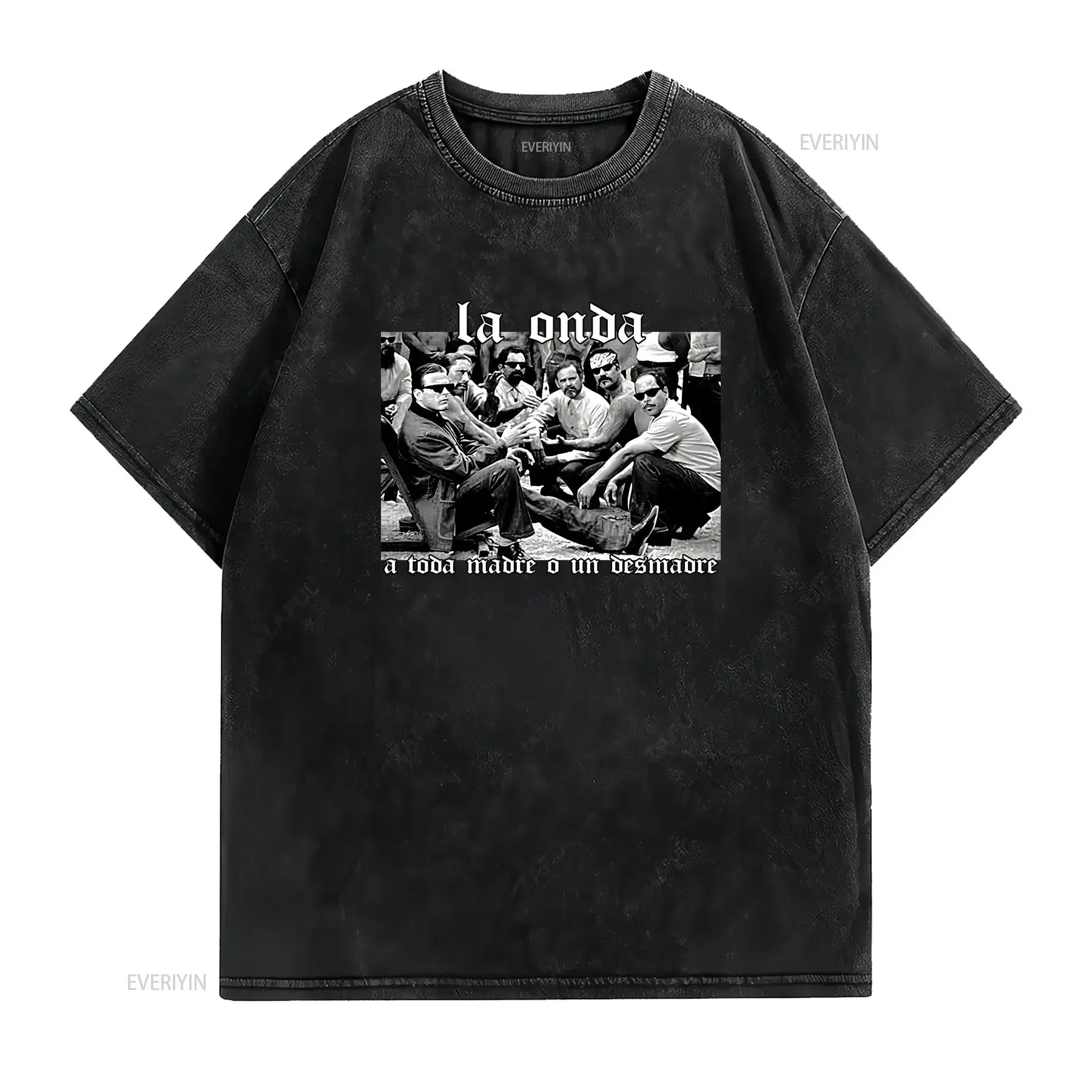 La Onda Blood In Out T Shirt Vatos Locos rare Bound By Honor Hood Classic vintage Washed Comfortable Stretched designer clothes