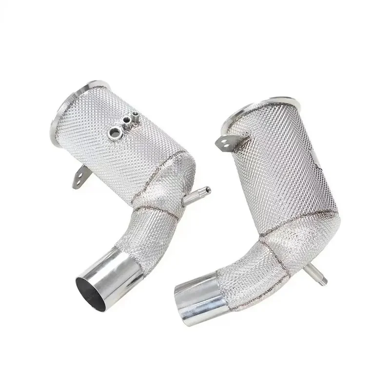 High Flow 304 Stainless Steel Drain Pipe Header Exhaust Pipe  for Porsche 911 992 Carrera Targa 3.0T