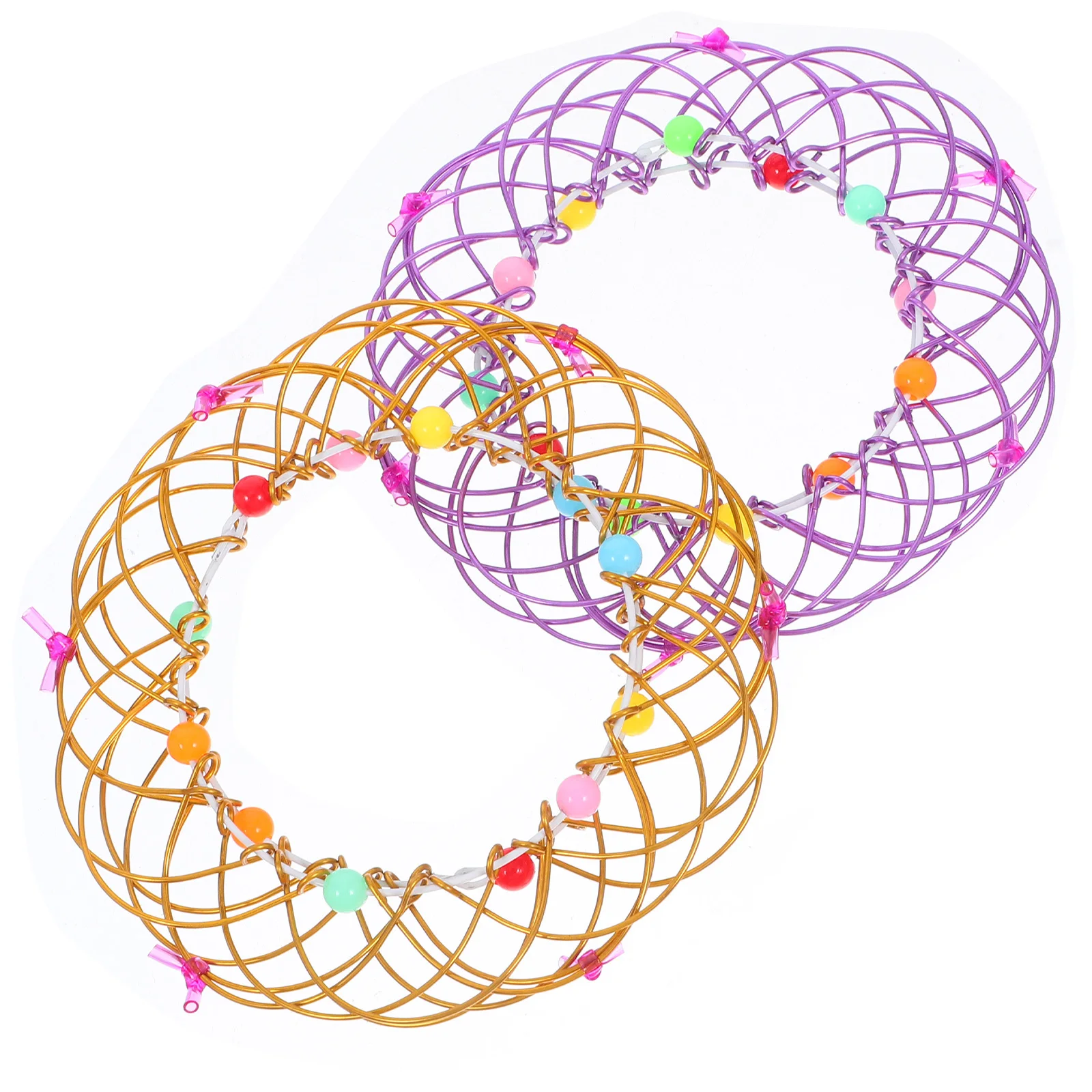 

2Pcs Magical Loop Flexible Iron Conjuring Flower Basket Creative Props Fun Stage Tricks Party Supplies