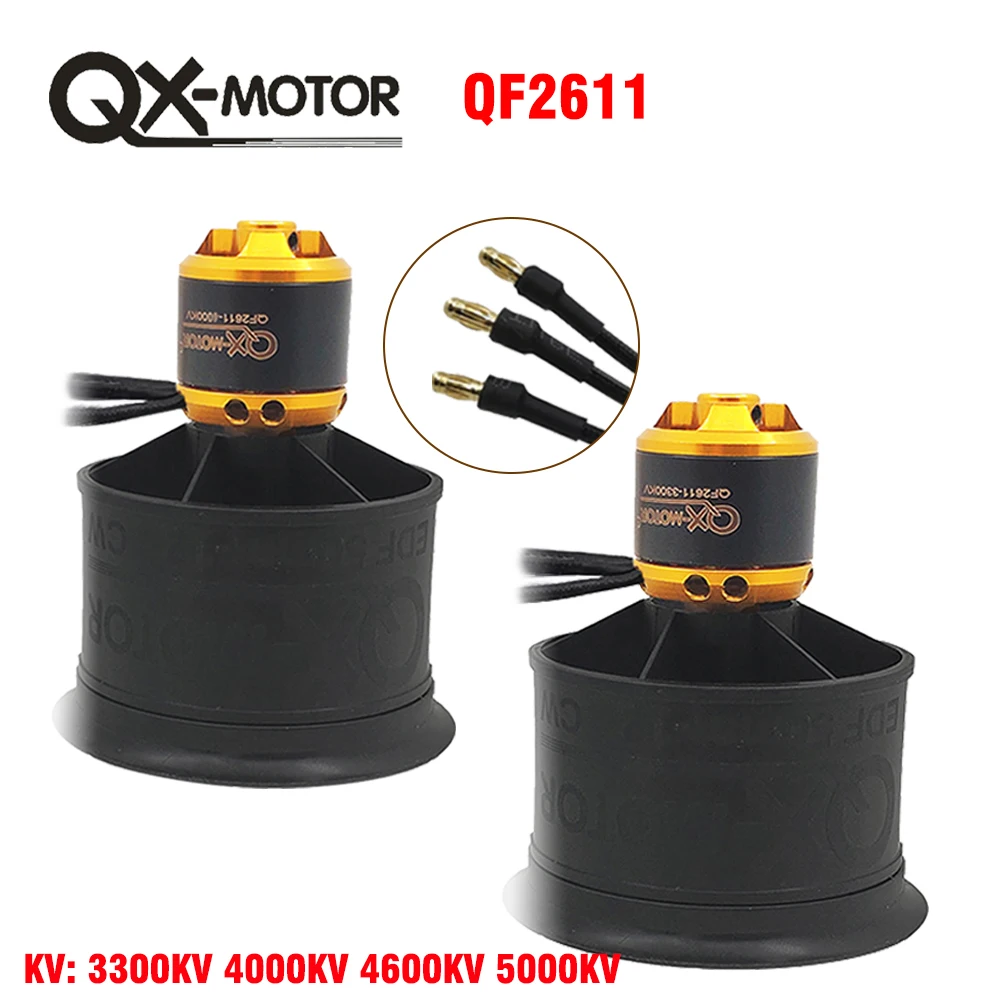 

High quality 50mm EDF 3s 4s Brushless motor 12 blades Ducted fan For FMS freewing RC drone QX-MOTOR