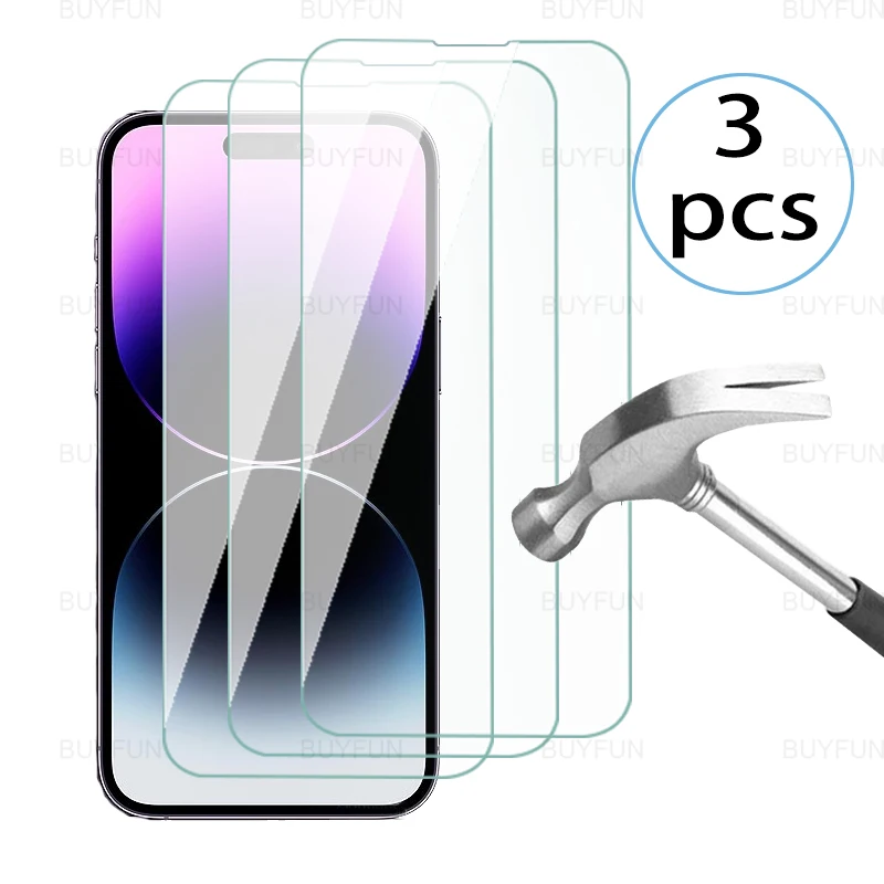 For iPhone 16 15 14 Pro Max Screen Protector For Apple iPhone 16 Plus 15 13 14 12 11 XS X XR Protective Tempered Glass Case Film