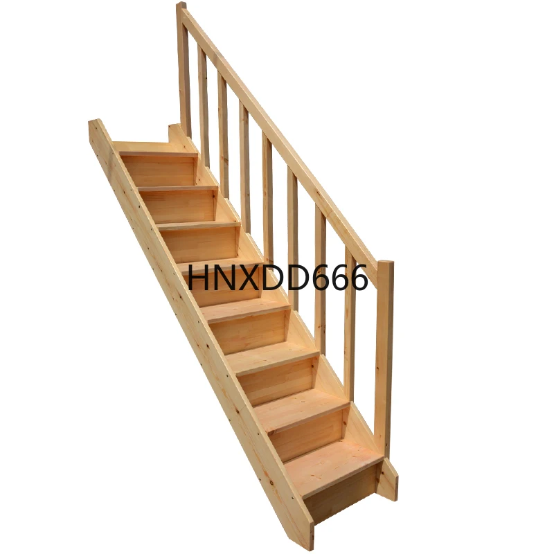 

Duplex staircase indoor villa solid wood step ladder home