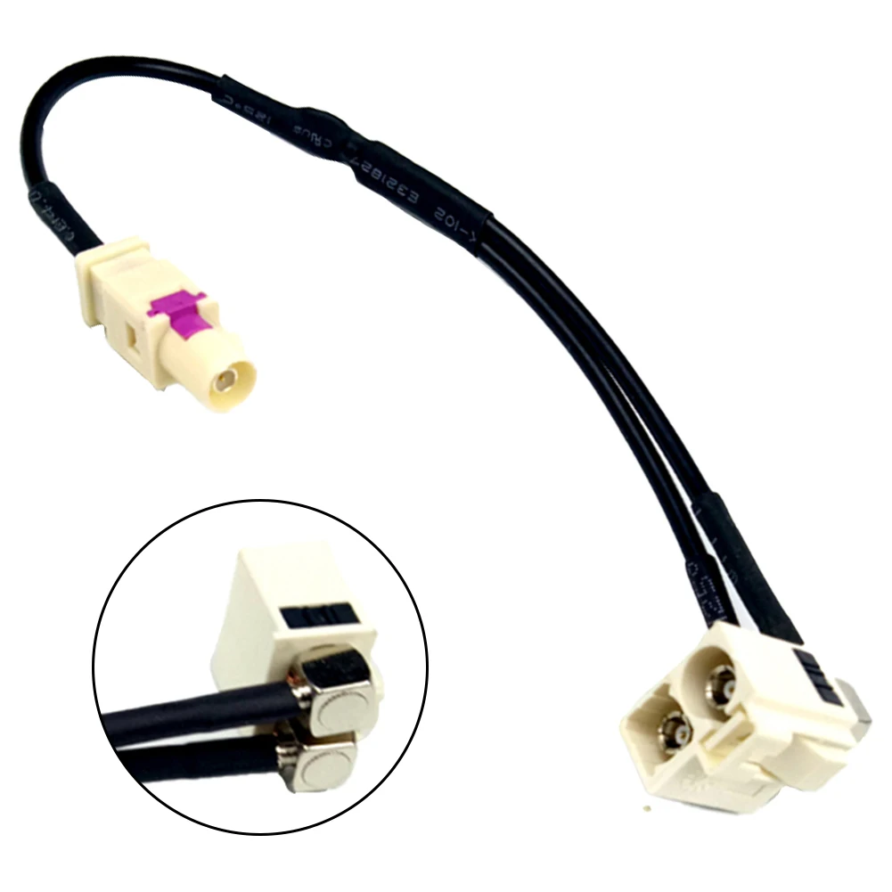 

Antenna Aerial Adapter 2-to-1 Radio Antenna Connector For Golf For Seat For Skoda RCD510 RCD310 RNS510 Modified Stereo Cable