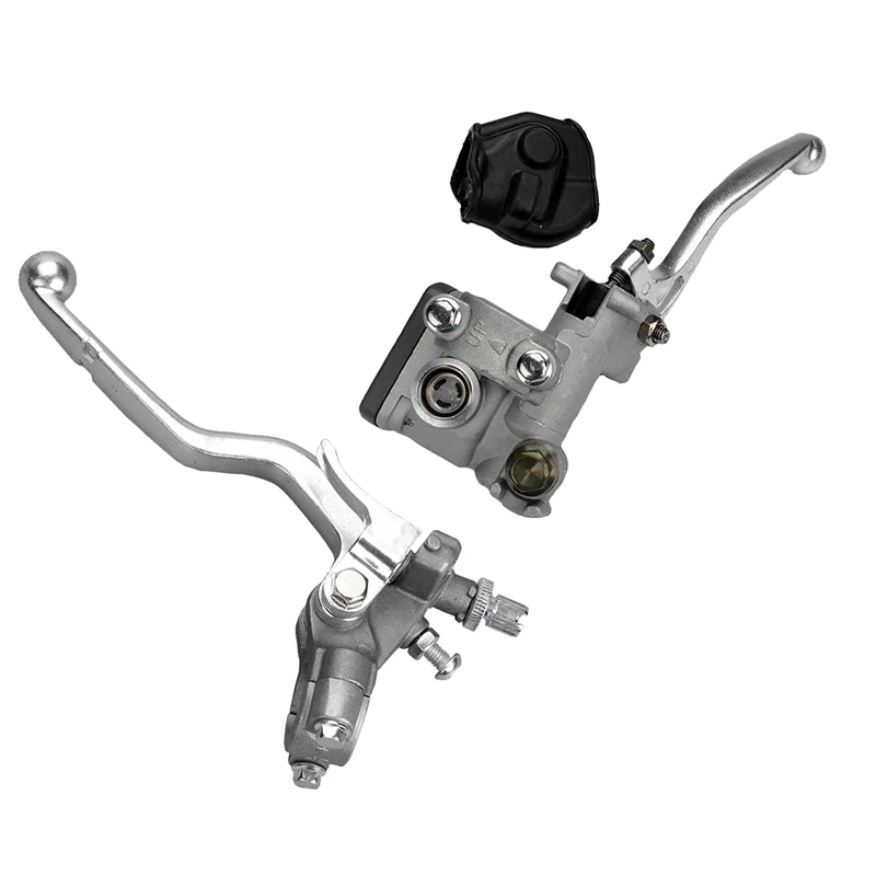 

1 Pair Motorcycle Brake Clutch Master Cylinder Lever Silver Metal For Honda CR 125R 250R 500R CRF 150 250 450 2002-2012-A02G