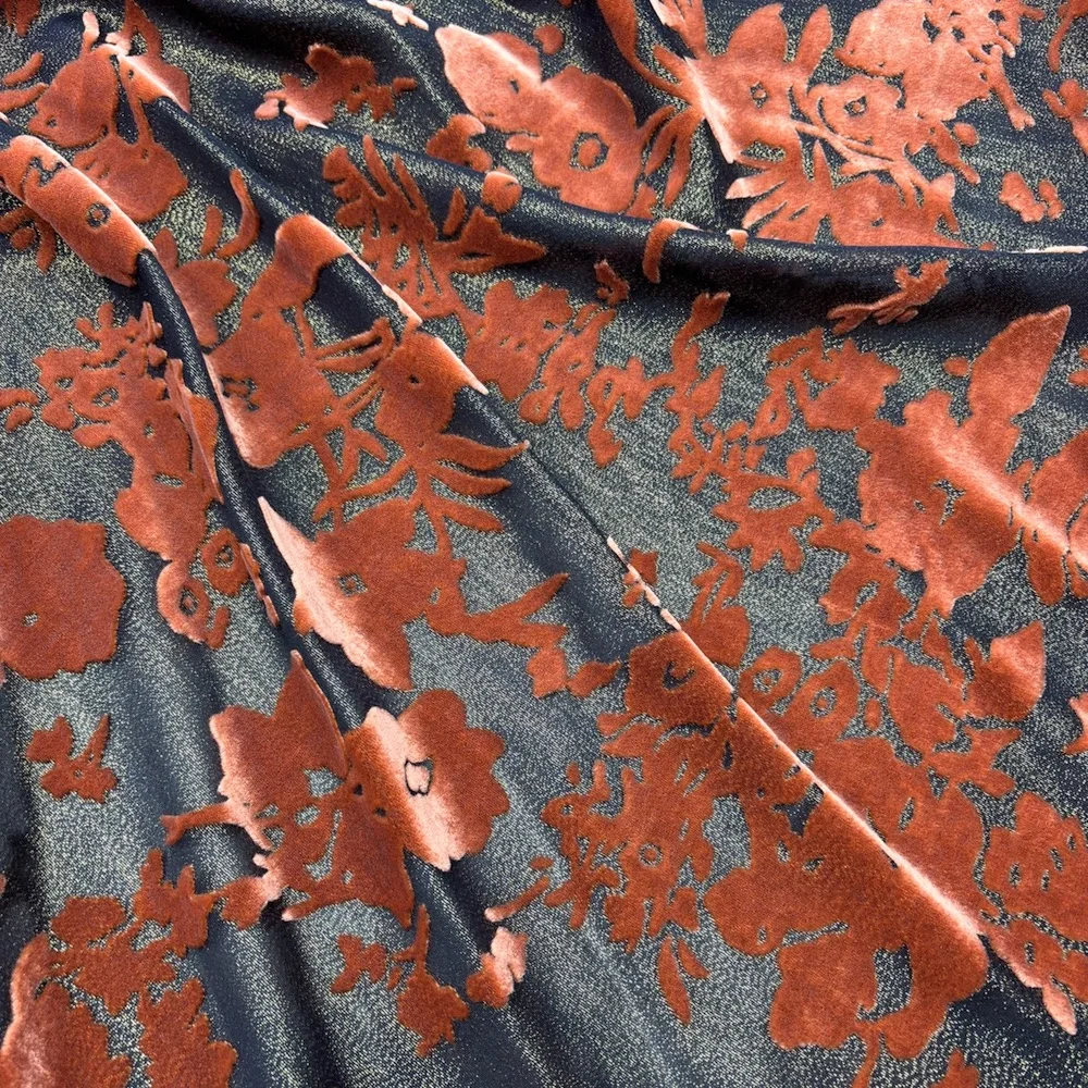 

CISULI Golden Yarn Mulberry Silk Velvet Fabric,40 momme,140cm/55" Width,Luxury Suits and Dress Cloth,Material For Sewing