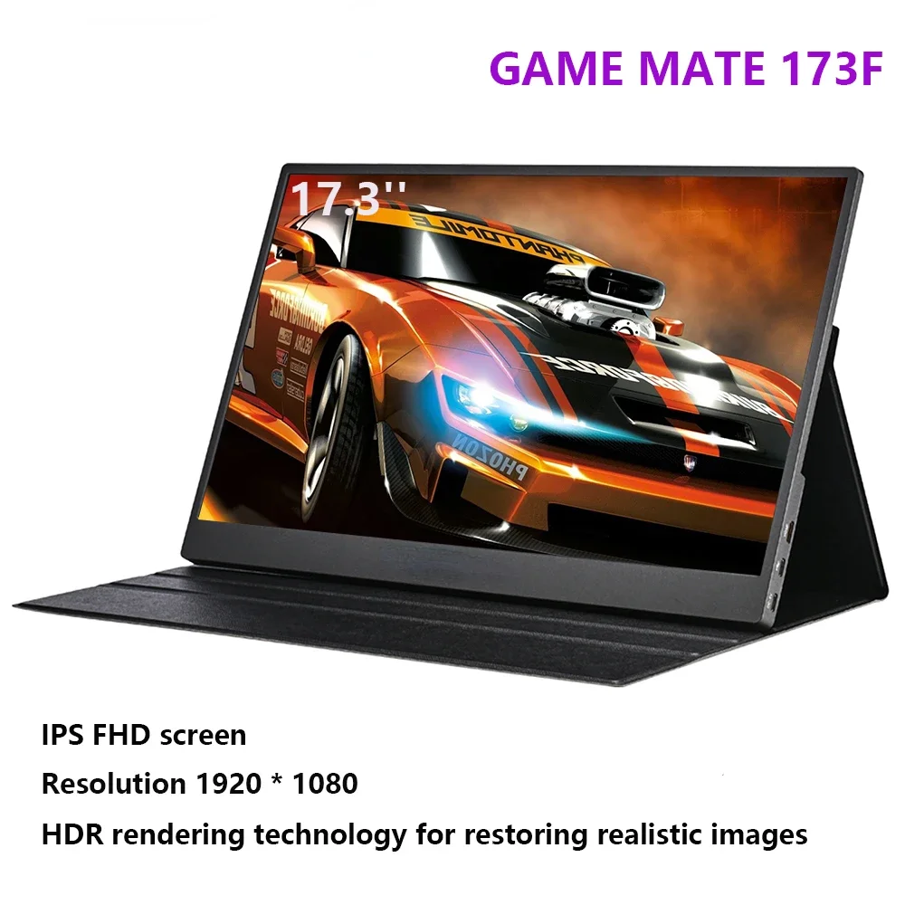 

17.3-inch HDR10 IPS Portable Monitor Game Monitor Screen Laptop Mac Xbox PS4/5 Monitor Game MATE 173F Monitor display screen