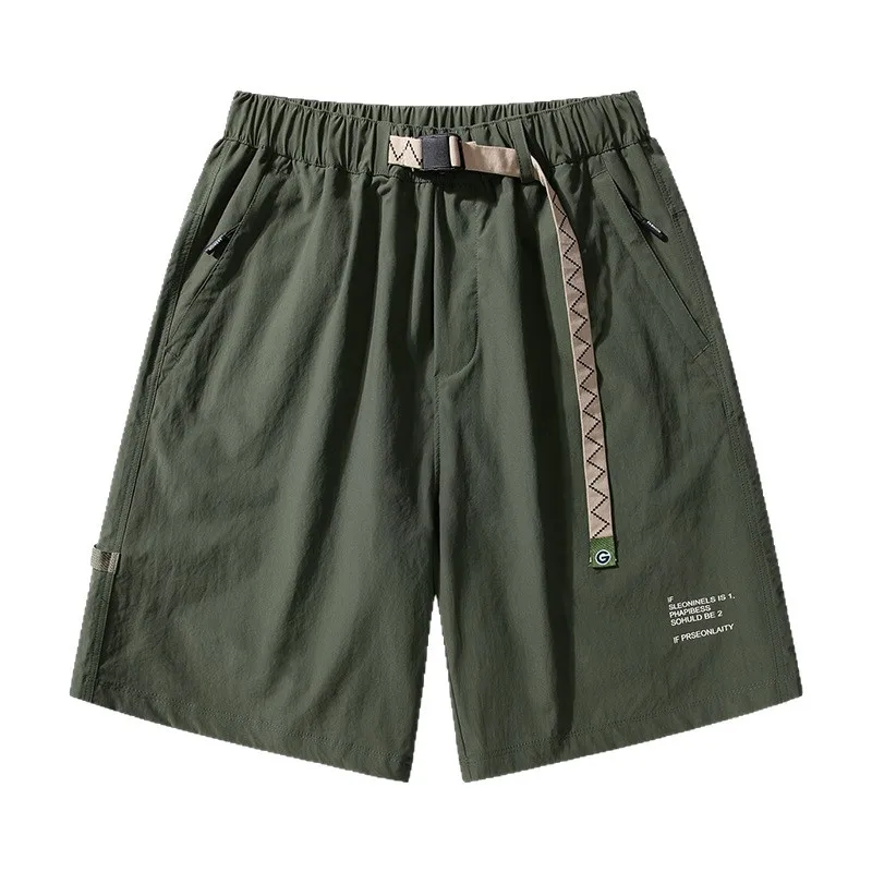 

Американские рабочие шорты, мужские летние новые модные брендовые свободные брюки с пятью точками для подростков, модные прямые спортивные средние брюки Rhude