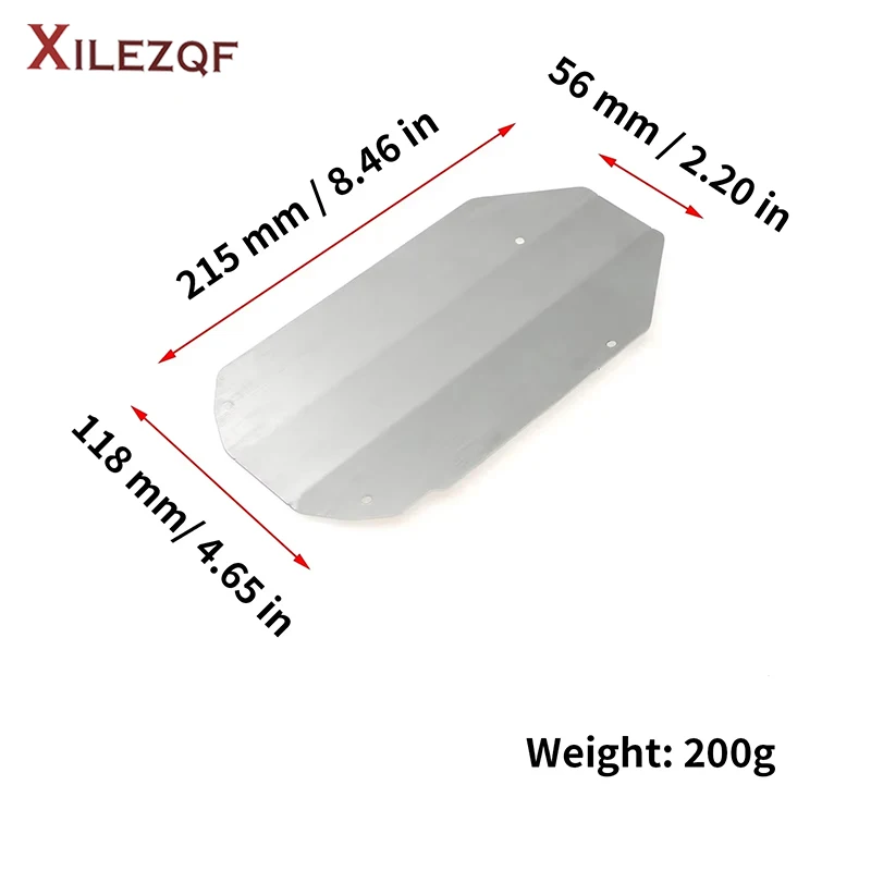 XILEZQF Stainless Steel Chassis Armor for Tamiya TT02 TT-02 1/10 RC Car Gearbox Protector Skid Plate Guard Accessories Durable