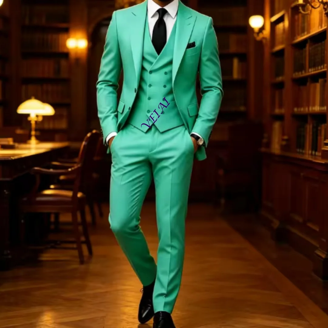 CustomizedMen's Formal Jacquard 2-Piece Wedding Suit Shawl Lapel Blazer with Pants Slim Fit Tuxedo Business Costume for Groom Pa